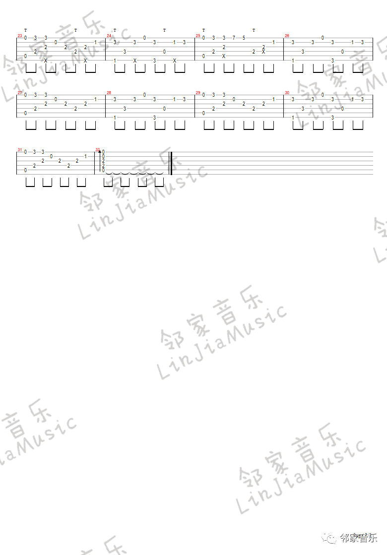 我的将军啊 吉他指弹谱