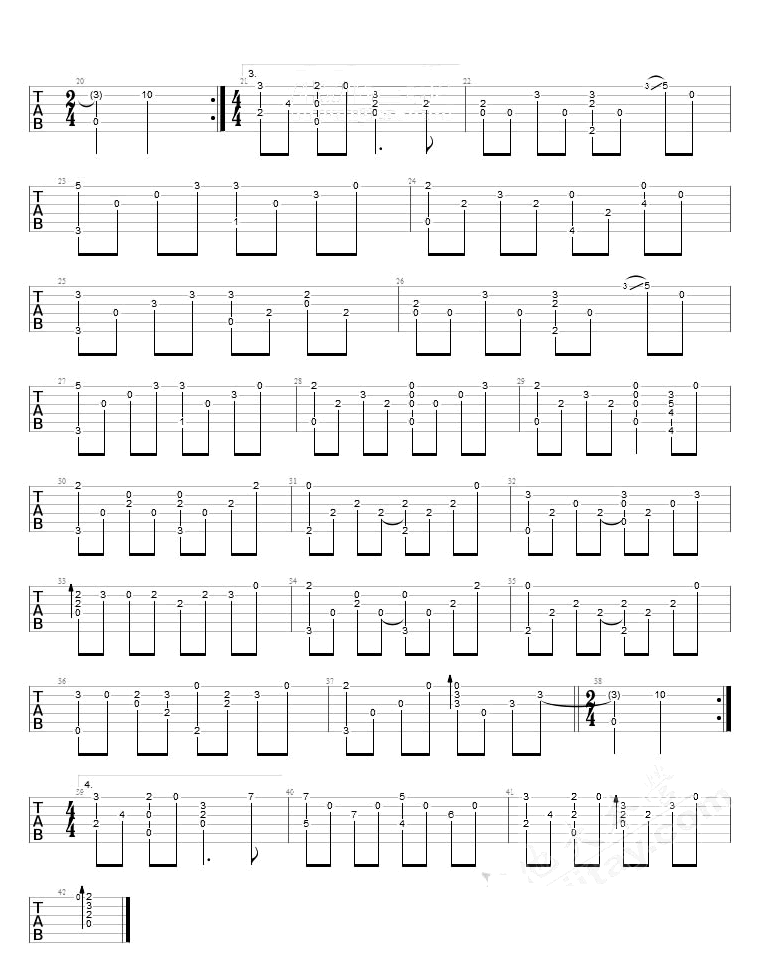 Wind Song吉他谱_押尾桑风之诗指弹谱-2