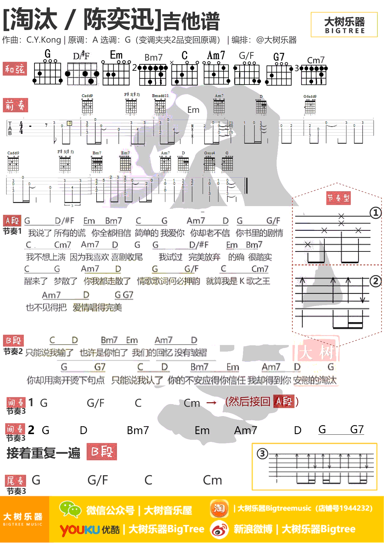 淘汰吉他谱1