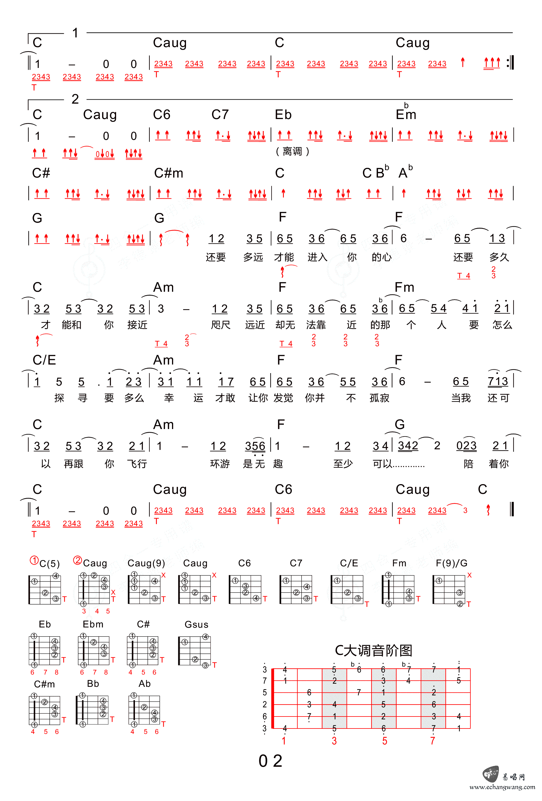 郭顶《水星记》吉他谱