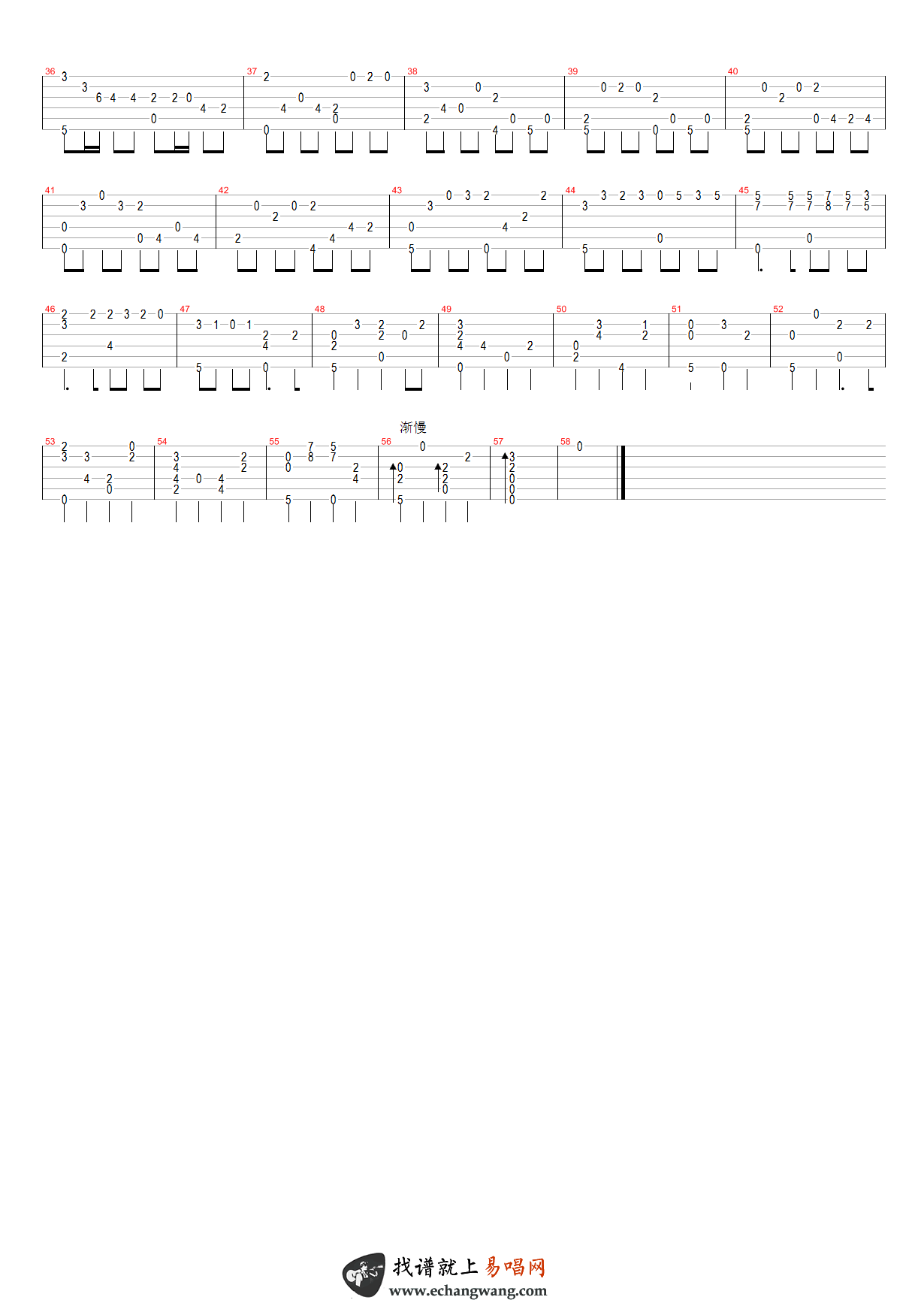 《卡农》D调canon指弹谱 简单版-2