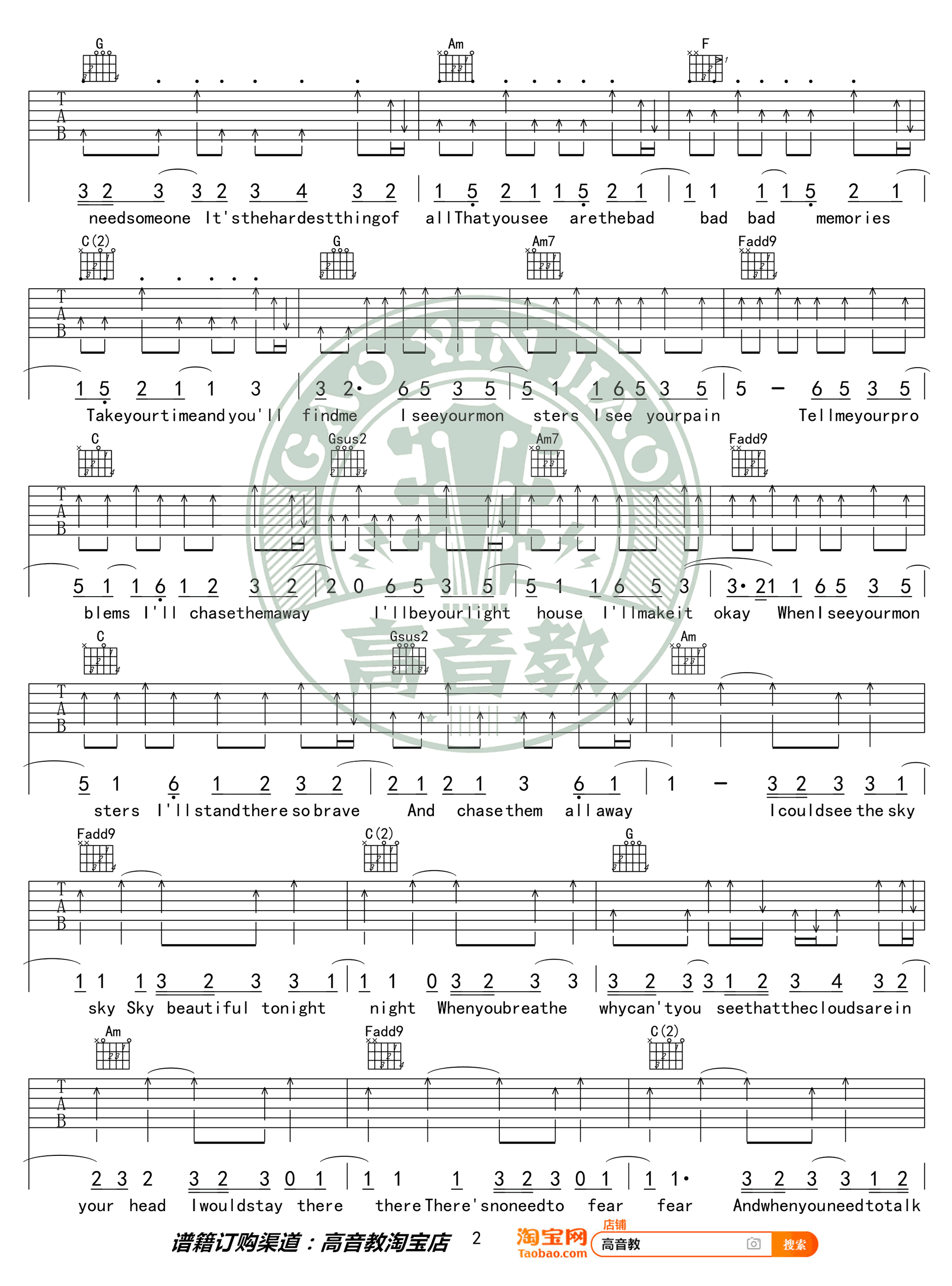 Monsters吉他谱-2