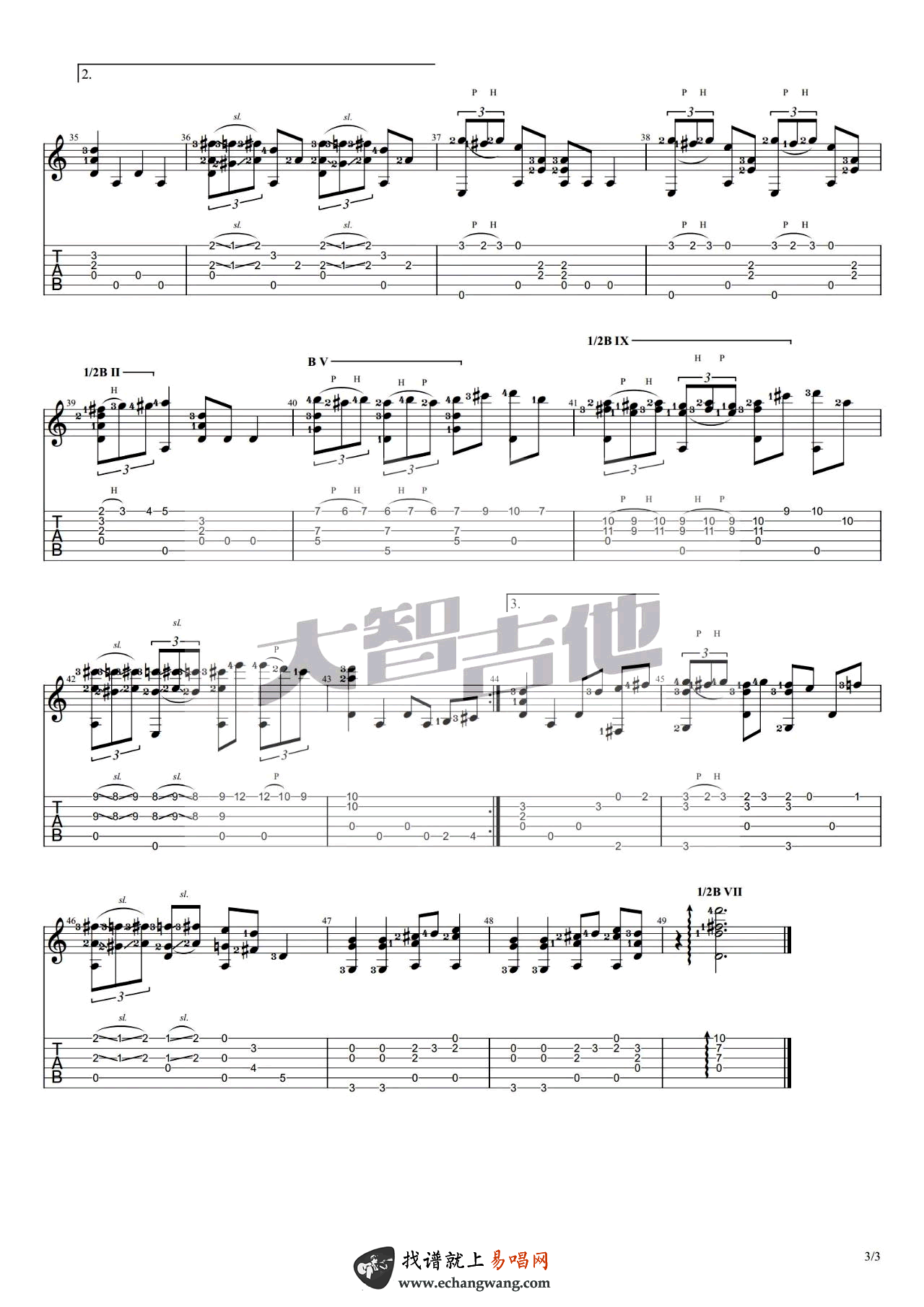 哆啦A梦指弹吉他谱-演示视频-3