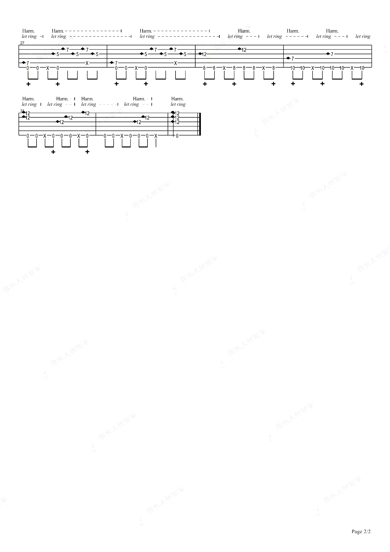 黑人抬棺指弹吉他谱 Astronomia吉他独奏谱-2