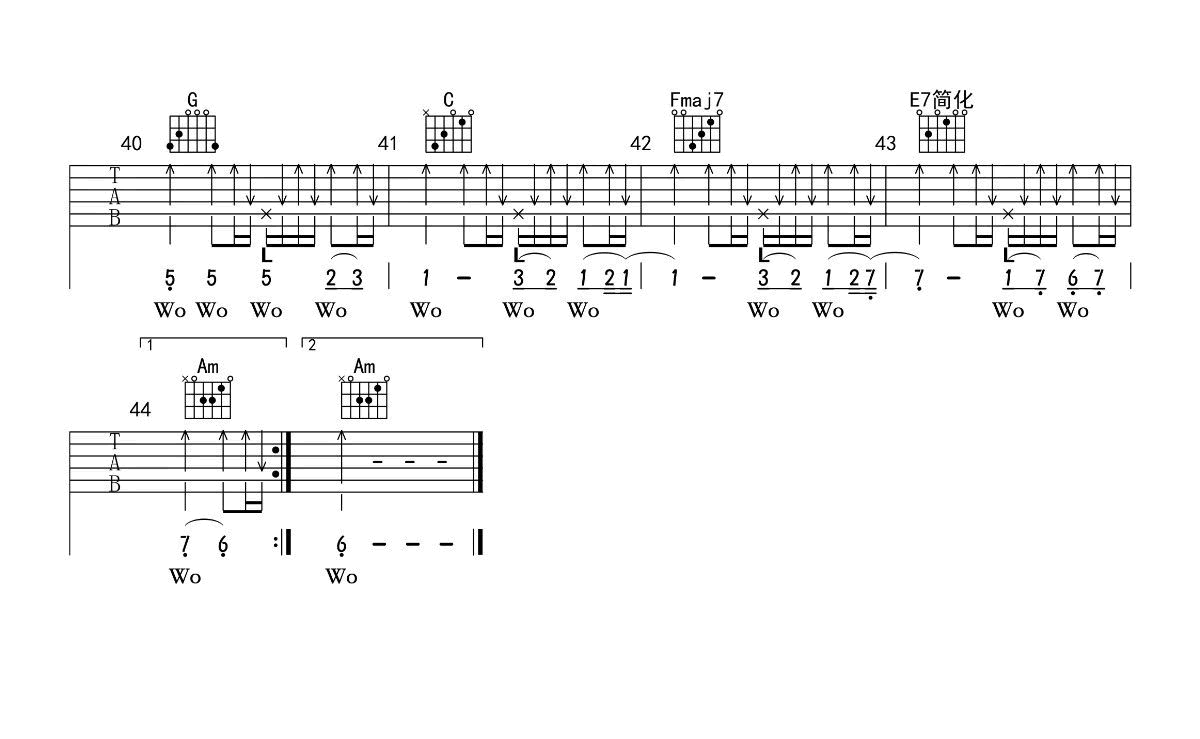 Beyond《冷雨夜》吉他谱-3