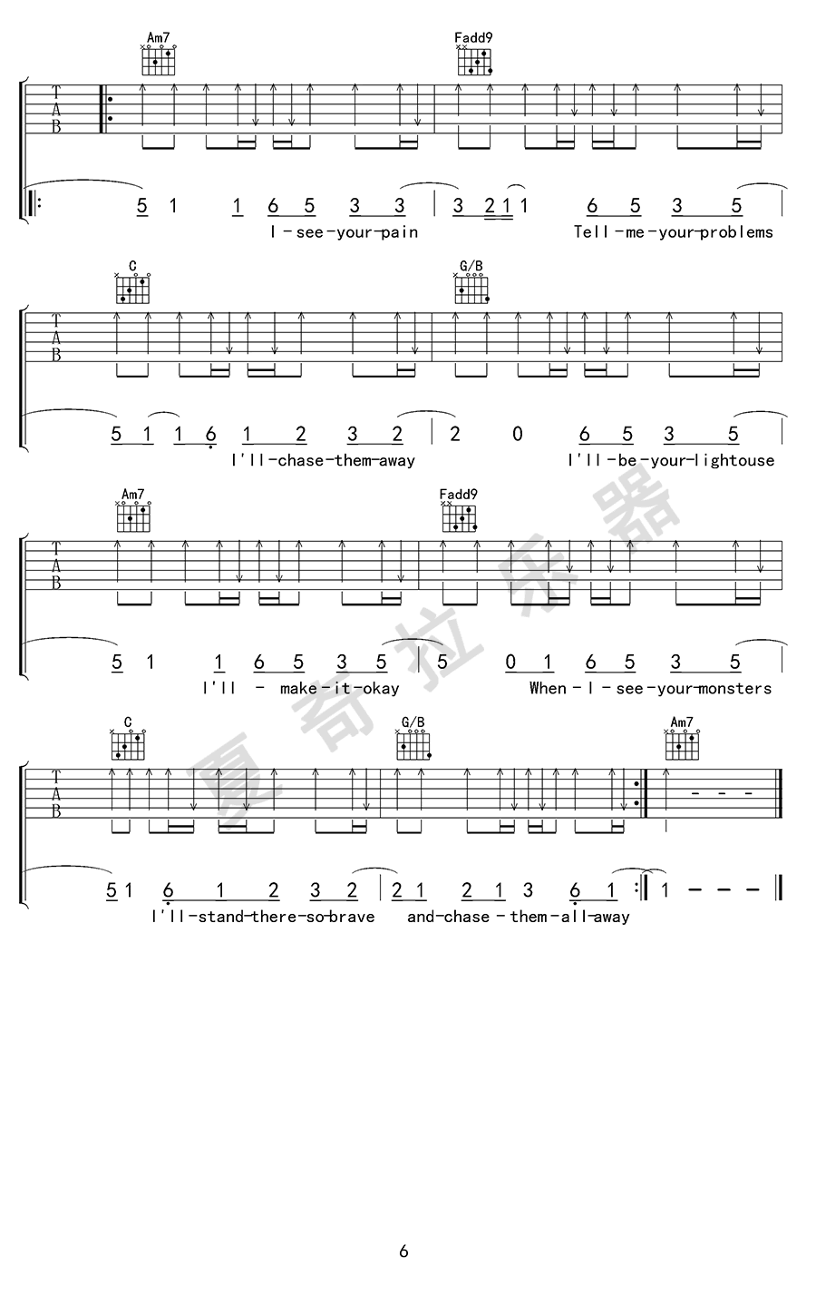 Monsters吉他谱 Katie Sky-6