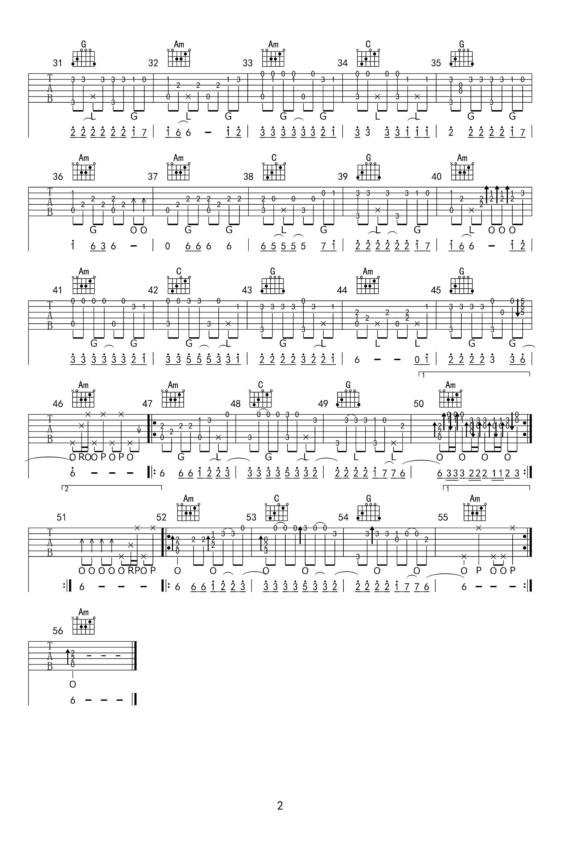 aloha heja he指弹吉他谱2