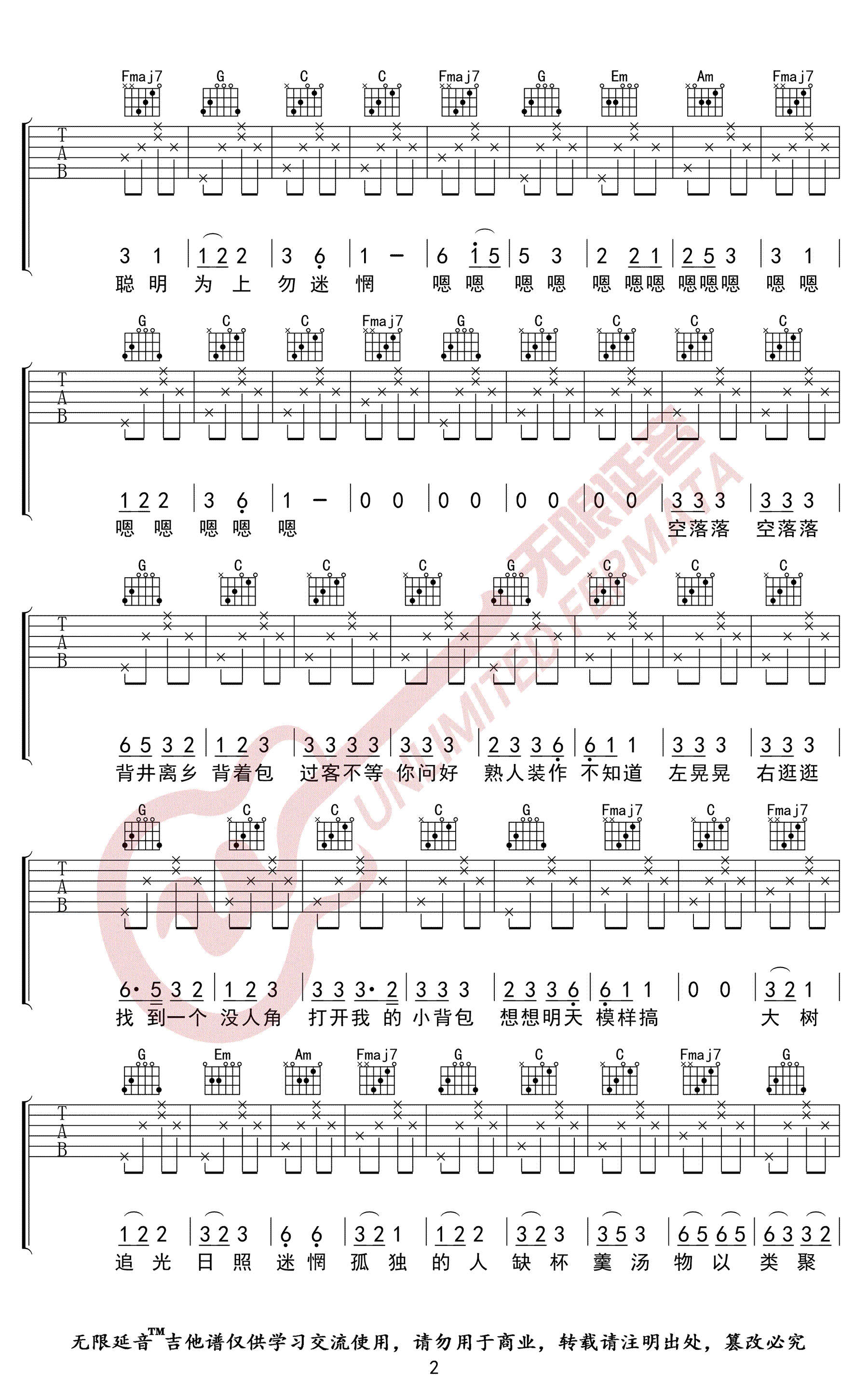 卑微小调吉他谱 要不要买菜-2