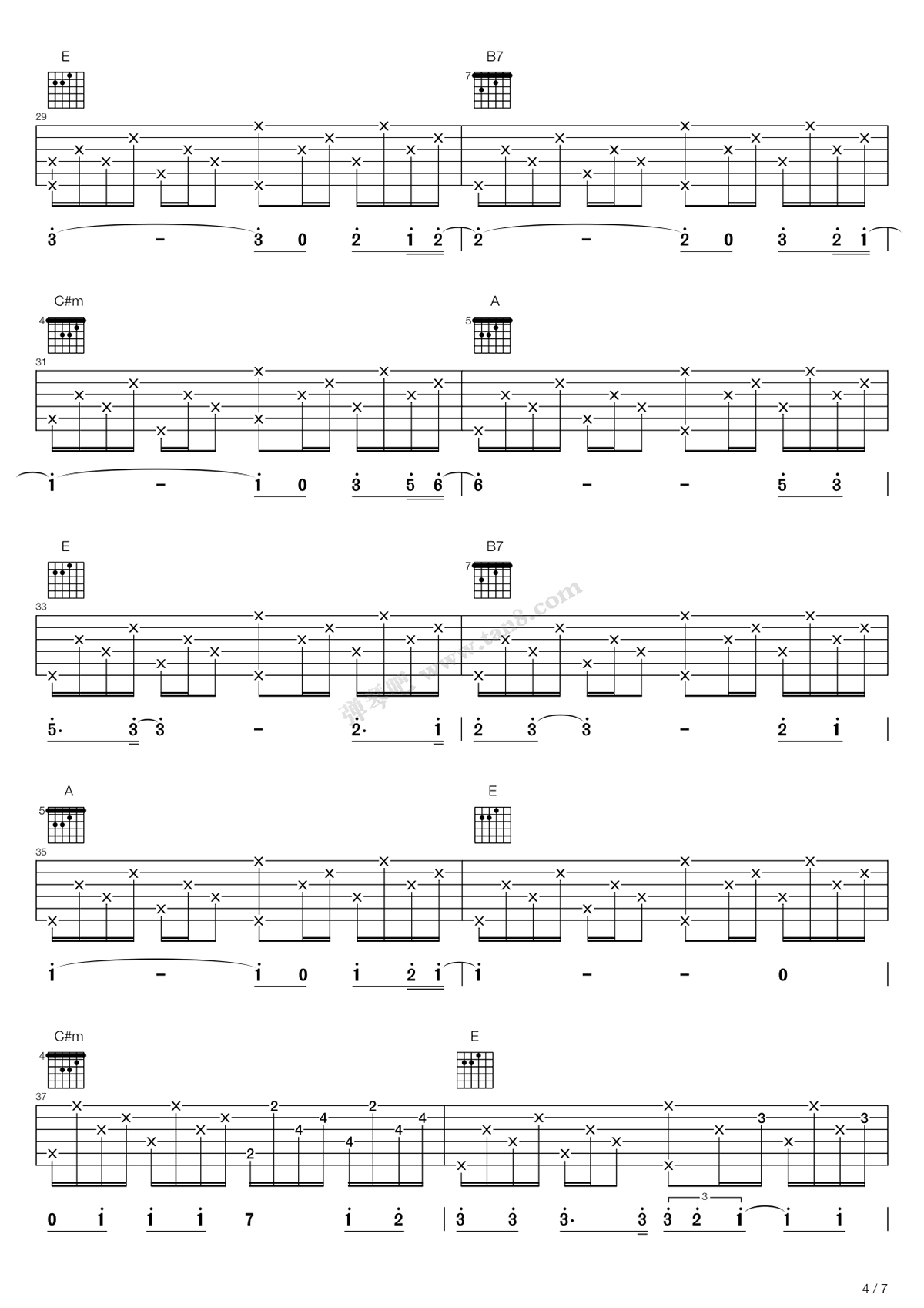 《Take me home Country Road》吉他谱4